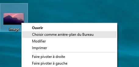 Changer le fond d'écran à partir d'une image